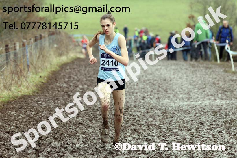 Womens under-20s 2018 British Inter Counties Cross Country Champs., Prestwold Hall, Loughborough. Photo: David T. Hewitson/Sports for All Pics